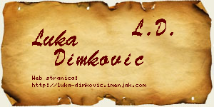 Luka Dimković vizit kartica